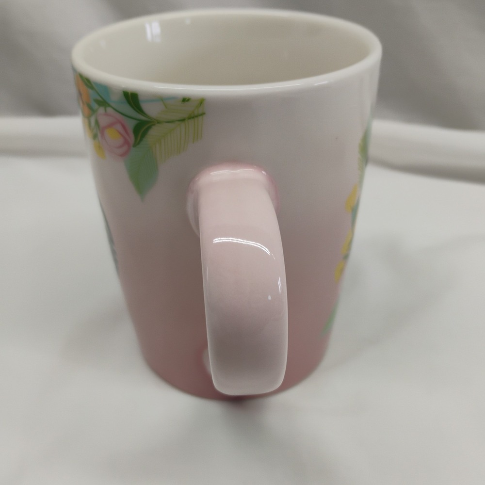 Starbucks 2020 ~ 10 oz "THANKFUL" Cup Mug Floral Pink & Green - Picture 5 of 7